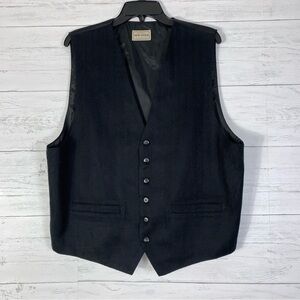New River black tweed vest mens size XL